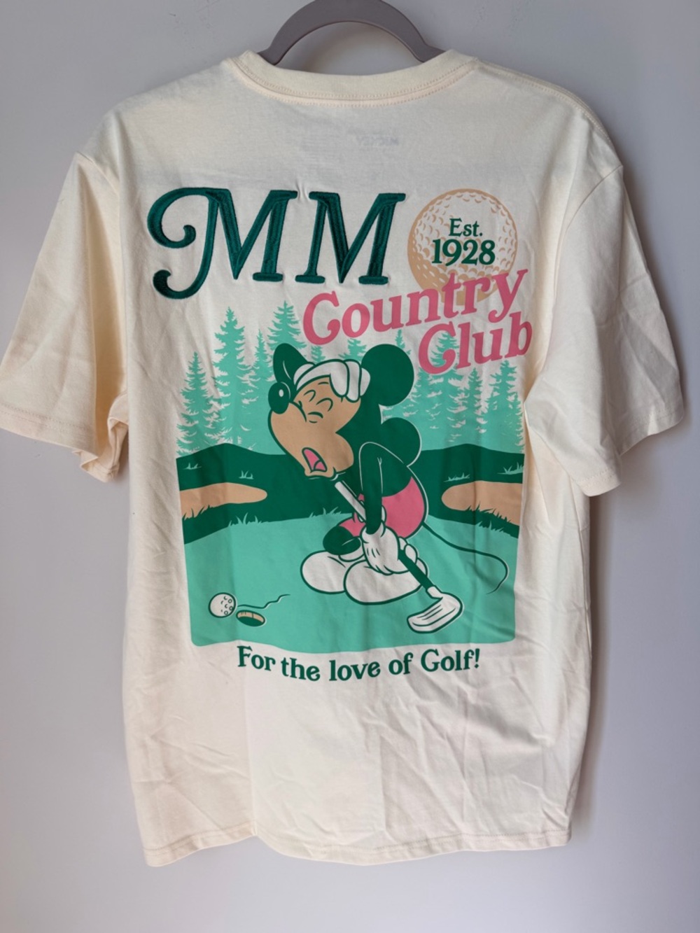 Disney Mickey Mouse Masters Golf embroidered short sleeve T-shirt
